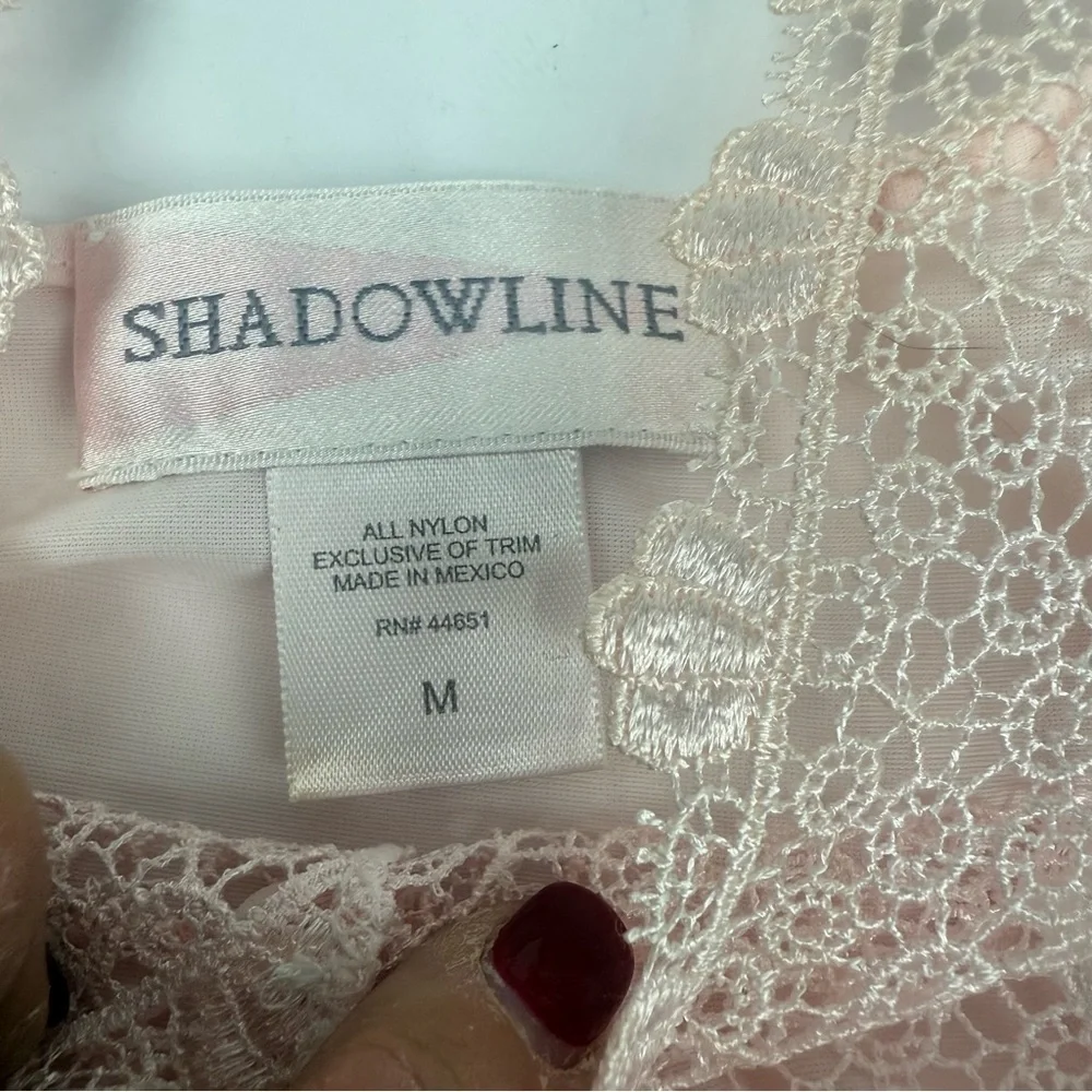 Vintage Shadowline Womens Medium Nightgown Pink Nylon New w/out Tags